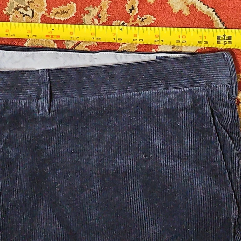 Polo Ralph Lauren Navy Blue Corduroy Pants Classic Fit Mens 50B x 30